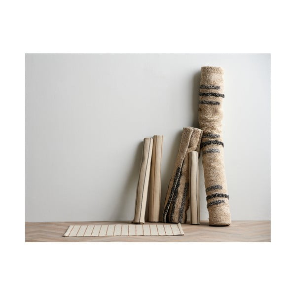 Бежов килим със смес от памук 60x90 cm Line – Södahl-image-1