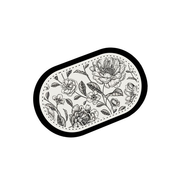 Черно-бял килим за баня 60x100 cm Rasse – Foutastic