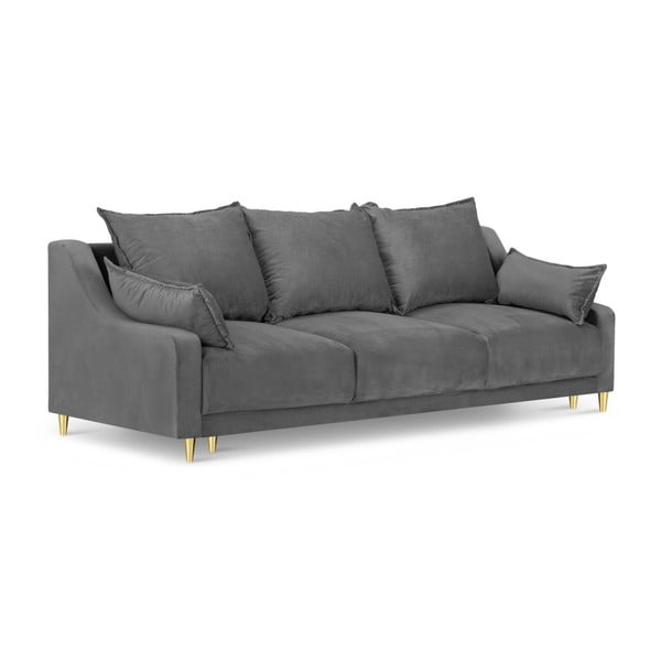 Светлосив разтегателен диван с място за съхранение Pansy, 215 cm - Mazzini Sofas