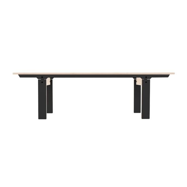 Černá lavice na sezení rform Slim 04, délka 165 cm