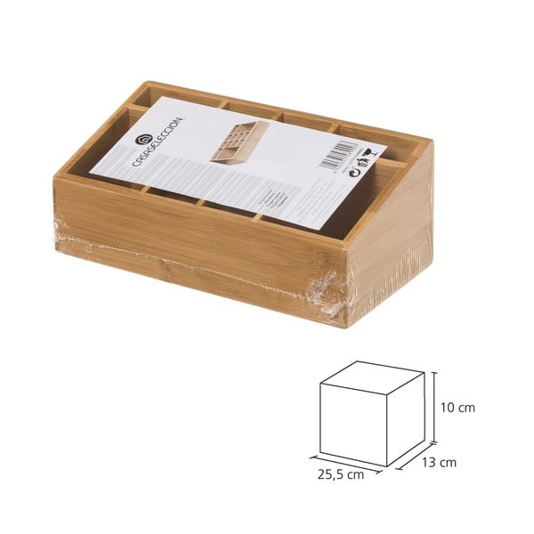 Бамбуков органайзер за козметика в банята в естествен цвят - Casa Selección-image-2