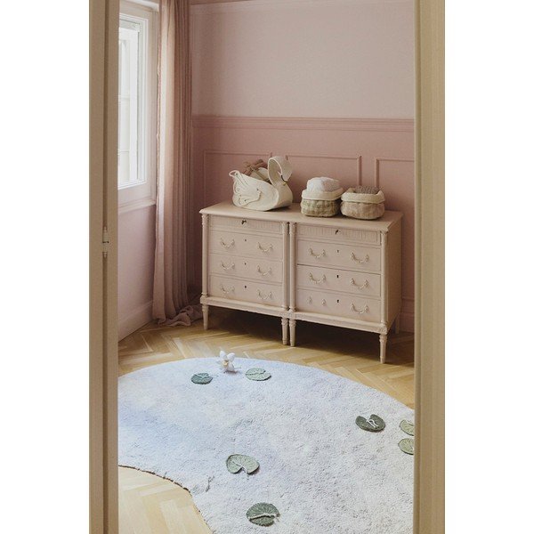 Светлосиво памучно детско килимче за игра 130x170 cm Swan Lake – Lorena Canals-image-1