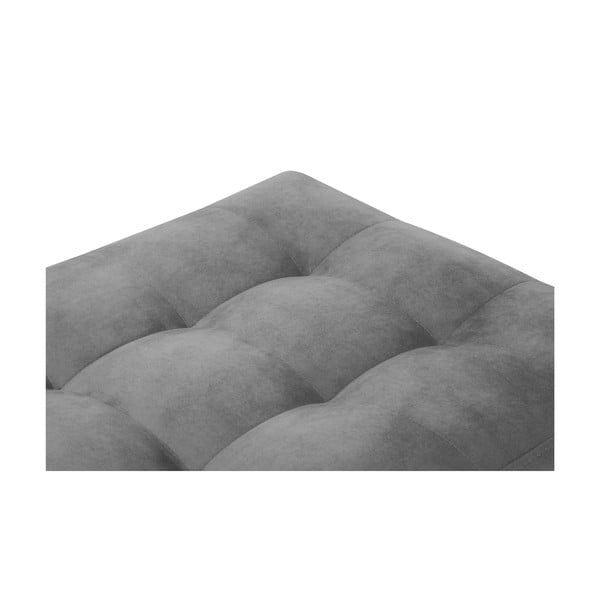 Светлосиво кадифено столче за крака Santo - Milo Casa-image-4