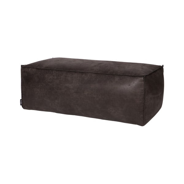 Черна табуретка  от изкуствена кожа Rodeo – WOOOD-image-2