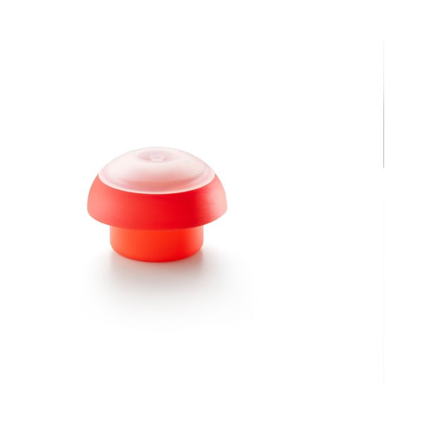 Червена кръгла силиконова форма за готвене на яйца в микровълнова фурна Ovo, ⌀ 10 cm - Lékué