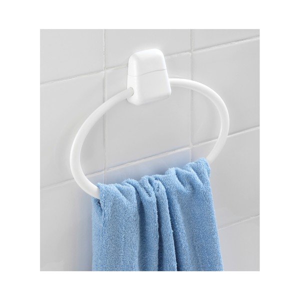 Бяла стенна кръгла поставка за кърпи Pure - Wenko-image-1