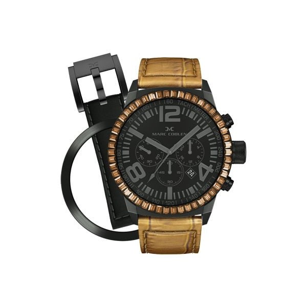 Dámské hodinky Marc Coblen s páskem a kroužkem navíc P50