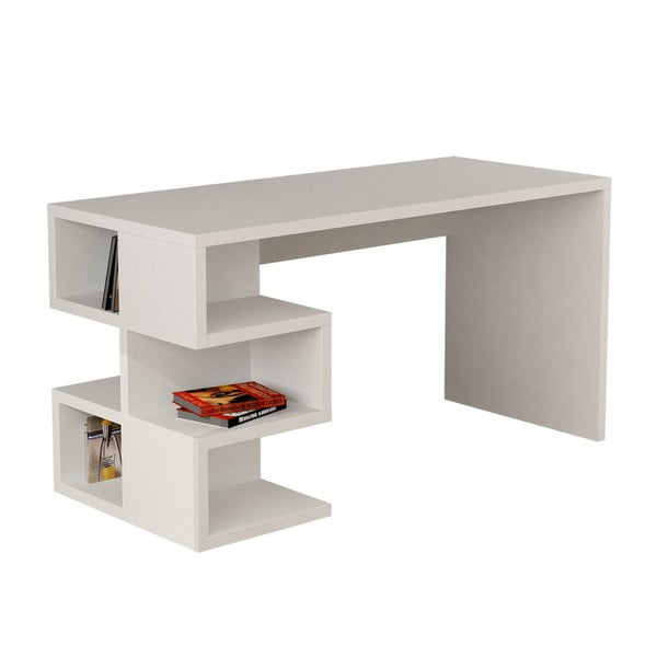 Bílý pracovní stůl Aaron