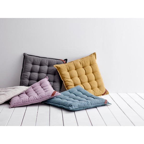 Светлозелена памучна възглавница за сядане , 40 x 40 cm Match - Södahl-image-3