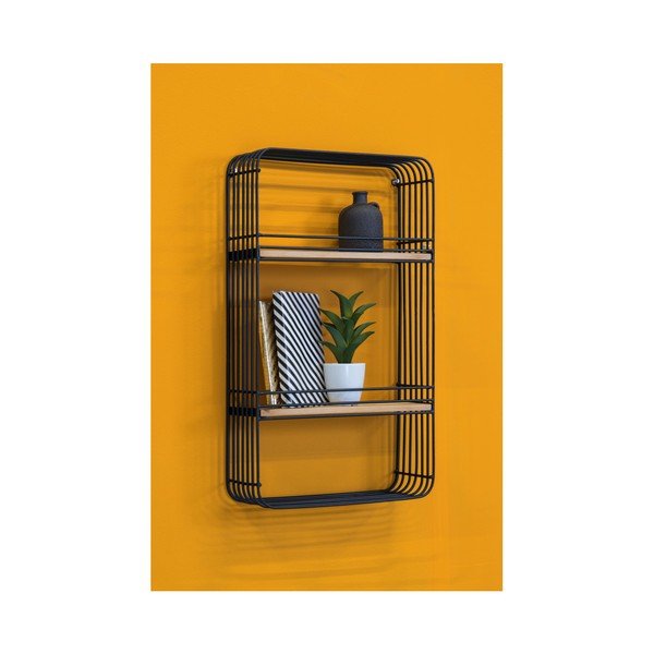 Черен стенен рафт Rectangle - Leitmotiv-image-4