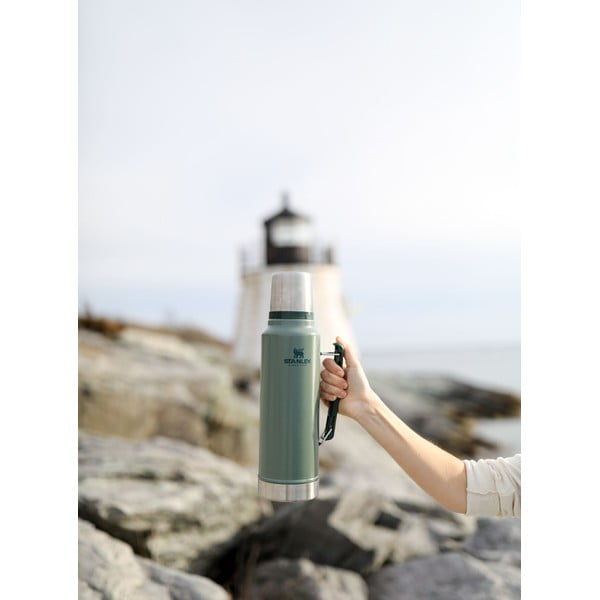 Зелен термос от неръждаема стомана 1 l Legendary Classic Hammer Tone Green – Stanley-image-1