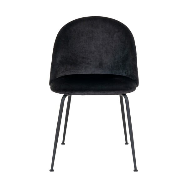 Черни кадифени трапезни столове в комплект от 2 броя Geneve - House Nordic-image-1