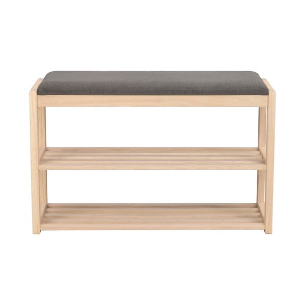 Стойка за обувки от масивен дъб за сядане естествена Confetti – Rowico-image-2