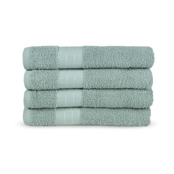 Светлозелени памучни кърпи в комплект 4 бр. от тери 50x100 cm – Good Morning
