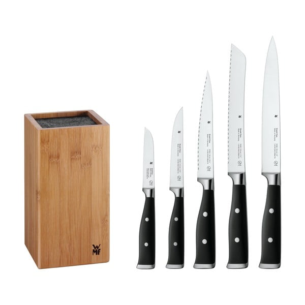 Комплект от 5 ножа, изработени от специално кована неръждаема стомана, и кухненски блок Grand Class - WMF