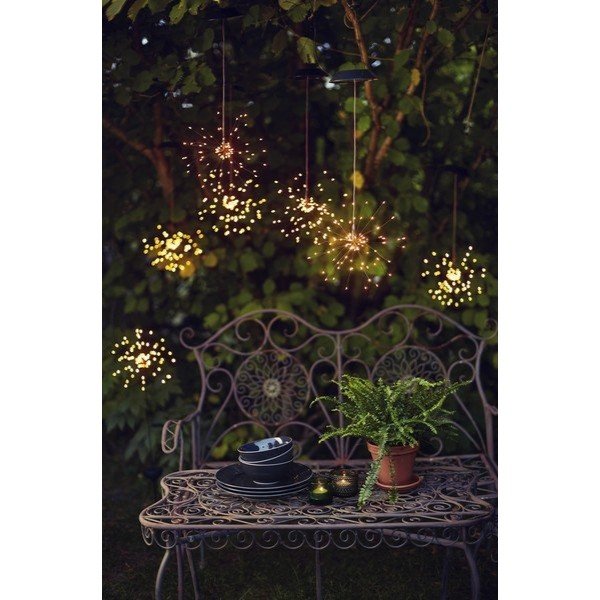 Външна слънчева LED светлина за окачване с бели светодиоди , височина 50 см Firework - Star Trading-image-1