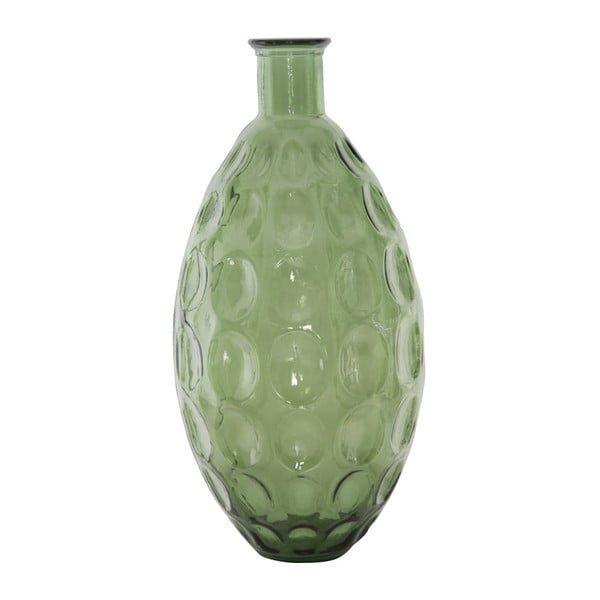 Зелена ваза от рециклирано стъкло Топчета, ⌀ 26 cm - Mauro Ferretti