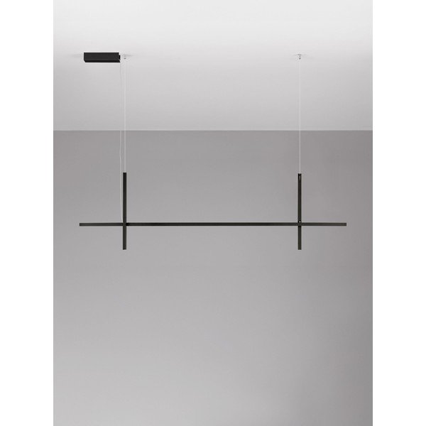 Матово черно алуминиево LED висящо осветително тяло с абажур от акрилно стъкло Looma – Nova Luce-image-4