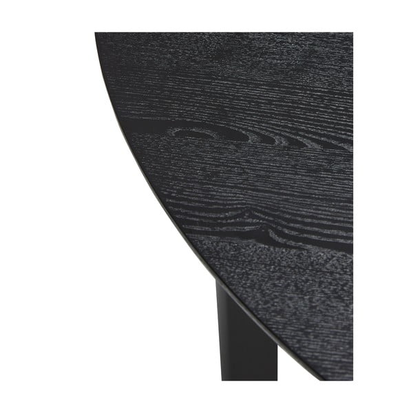 Черна кръгла трапезна маса ø 120 cm Fjord – Hübsch-image-3