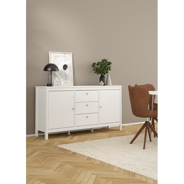 Бял нисък скрин 151x80 cm Madrid – Tvilum-image-1