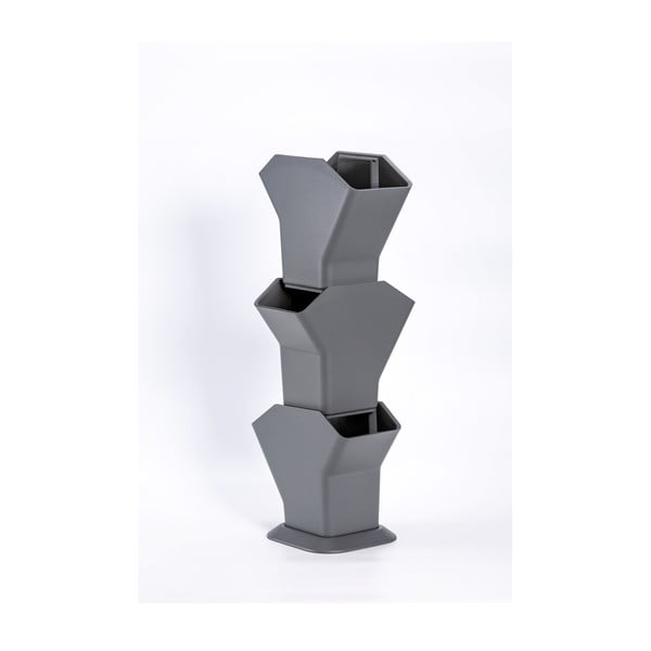 Сив самонапояващ се вертикален плантатор Tree - Plastia-image-4