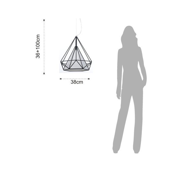 Černé závěsné svítidlo Tomasucci Diamond-image-3