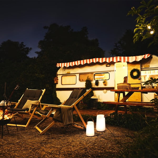 LED настолна лампа в бяло и кафяво  (височина 26 cm) Collgar – Fischer & Honsel-image-1