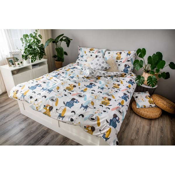 Детско памучно спално бельо Кучета, 140 x 200 cm - Cotton House