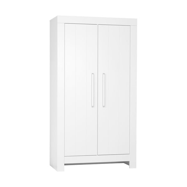 Bílá dvoudveřová šatní skříň Pinio Calmo