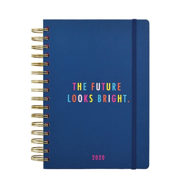 Тъмносин дневник A5 за 2020 г. Vibrant Vibes, 208 страници - Busy B