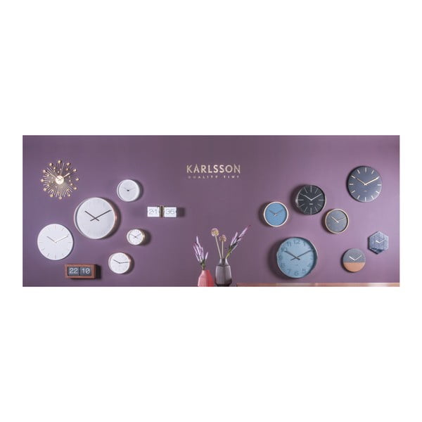 Бял стенен часовник Пеперуда, ø 27,5 cm Butterfly Hands - Karlsson-image-2