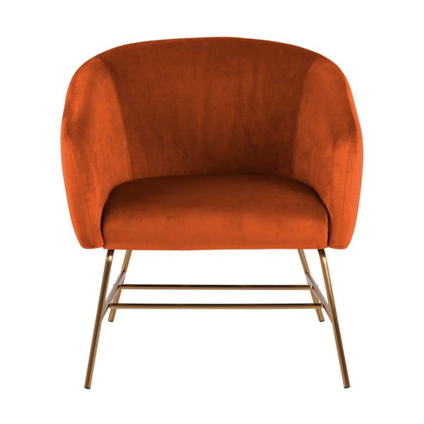 Кресло от оранжево кадифе Ramsey - Actona