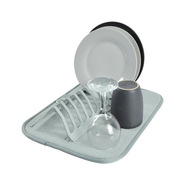 Светлосиня пластмасова тавичка за оттичане за съдовете 36x28 cm – Homéa-image-1