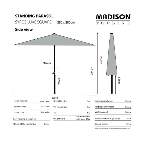 Зелен чадър 280x280 cm Syros - Madison-image-1