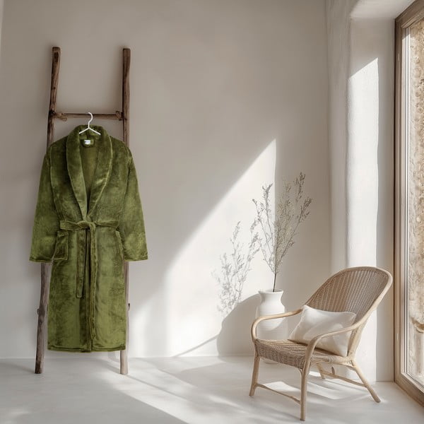 Зелена хавлия от микроплюш XL/XXL Polyvelvet – Good Morning-image-1