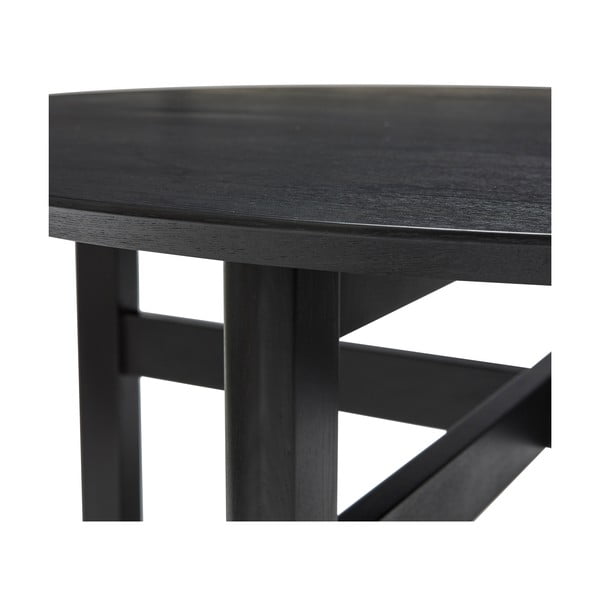 Черна кръгла трапезна маса ø 120 cm Fjord – Hübsch-image-4