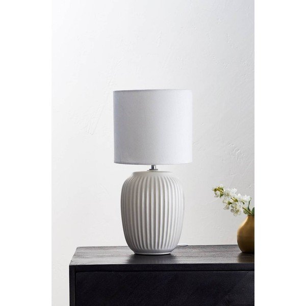 Бяла керамична настолна лампа (височина 41 cm) Karlsson – Jotex-image-2