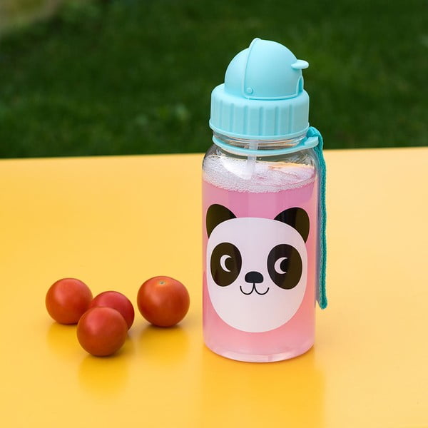 Светлосиня тританова детска бутилка 500 ml Miko the Panda – Rex London-image-1