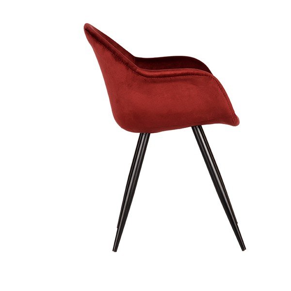 Червени кадифени трапезни столове в комплект от 2 броя Forli - LABEL51-image-3
