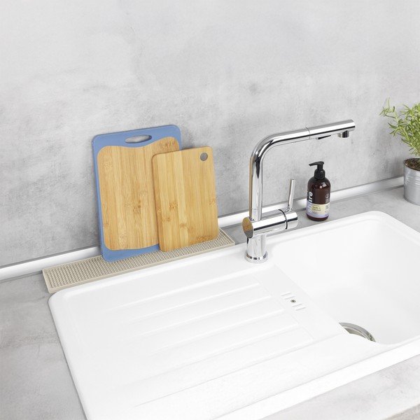 Бежова пластмасова тавичка за оттичане за съдовете 42x8 cm Slim – Wenko-image-1