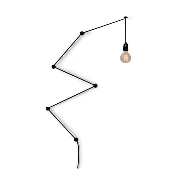 Черна стенна лампа Snake Lamp - Filament Style