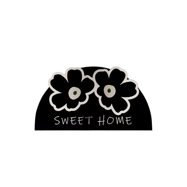 Черен килим за баня 60x100 cm Miedo – Foutastic