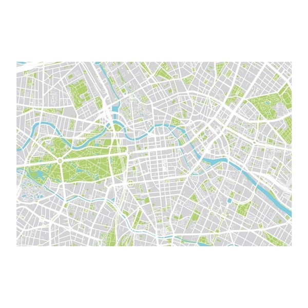Obraz Homemania Maps Berlin, 70 x 100 cm