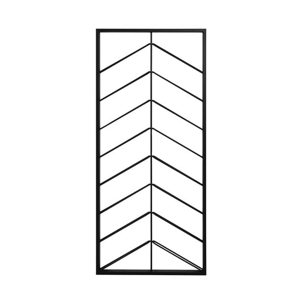 Черен стенен метален стелаж за вино брой бутилки 16 70x160x6 cm Malbeo – Light & Living-image-3