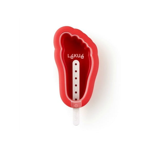 Червена силиконова форма за сладолед във формата на стъпало Iconic - Lékué
