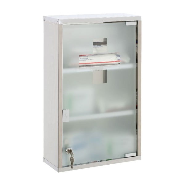 Пластмасова висяща аптечка в сребристо 30x51 см - Premier Housewares-image-2