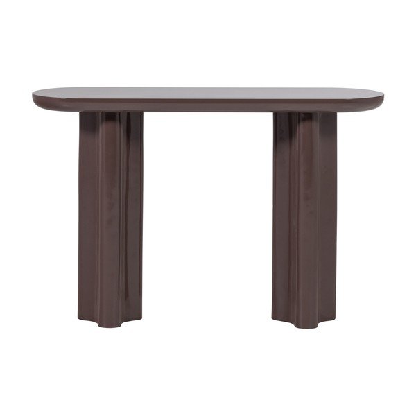 Тъмнокафява гланцова конзолна маса 35x120 cm Evara – WOOOD