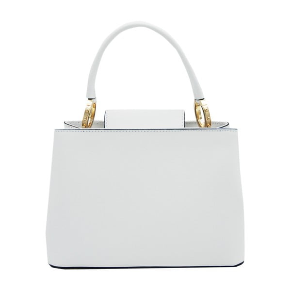 Бяла чанта от естествена кожа Milleo - Andrea Cardone