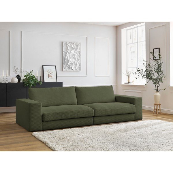 Зелен диван от рипсено кадифе 274 cm Leonard – Bobochic Paris-image-1