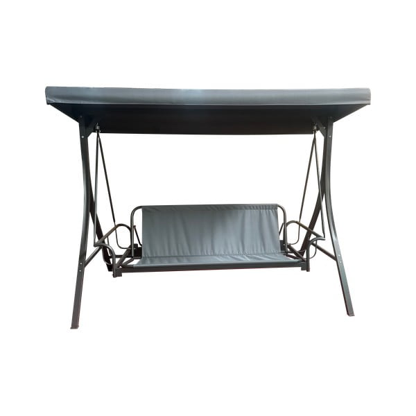 Сива метална градинска люлка Madrid – Rojaplast-image-1